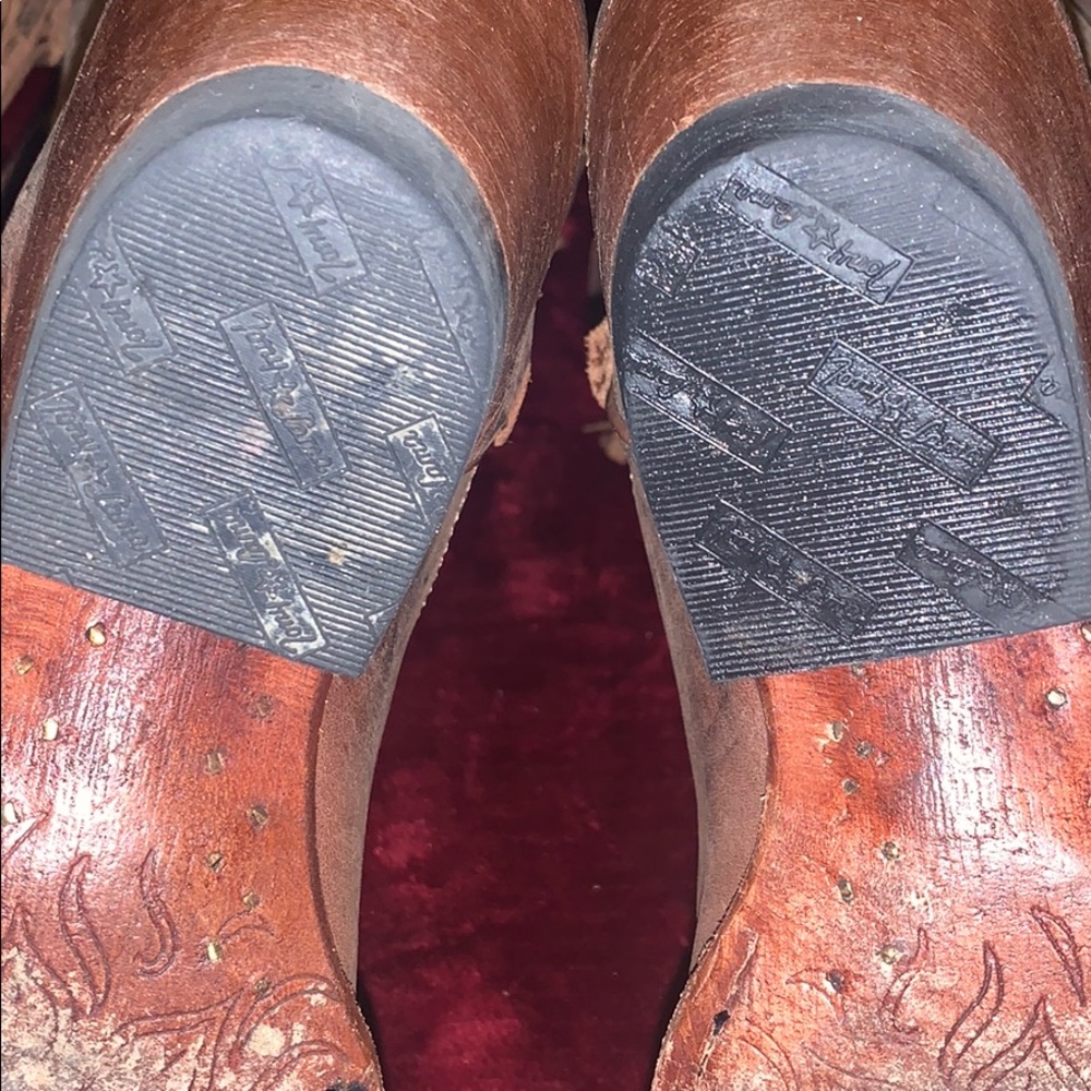 Size 7 Leather Tony Lama Cowgirl Boots w/ Fringe - Picture 7 of 7